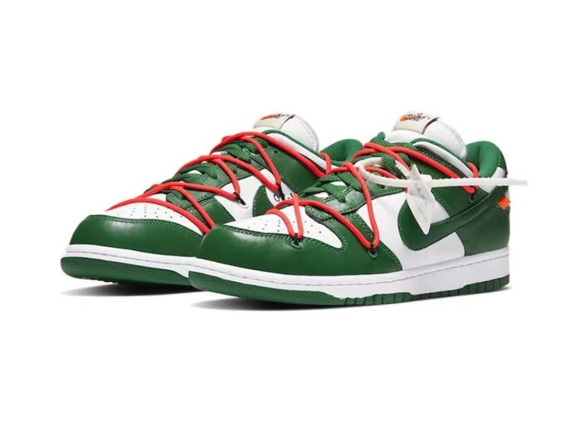 Off White x Nike Dunk SB low green white