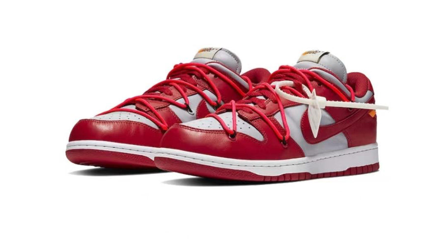 Off White x Nike Dunk SB Low university red