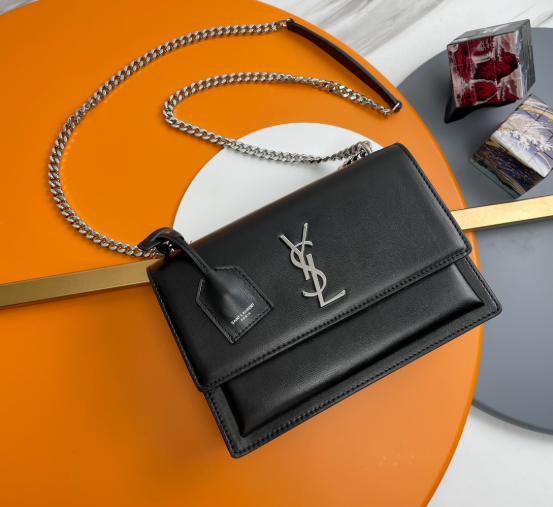 Saint Lauren Sunset Medium In Smooth Leather 442906