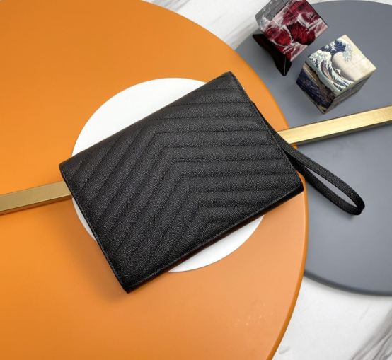 Saint Laurent Cassandre Matelassé Flap Pouch In Quilted Grain De Poudre Embossed Leather 617662