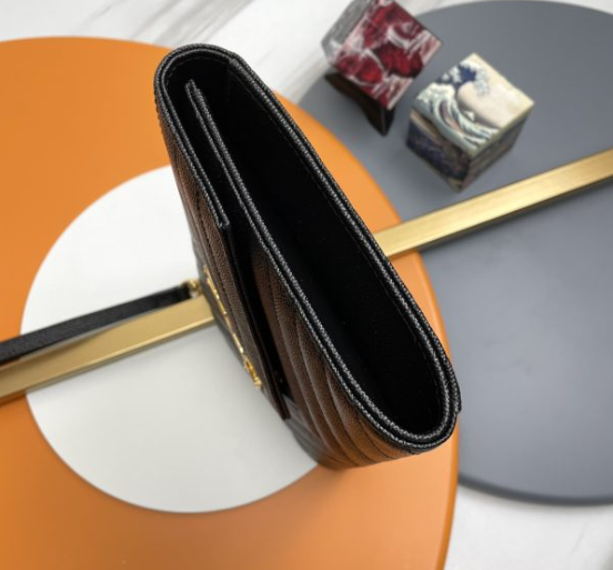 Saint Laurent Cassandre Matelassé Flap Pouch In Quilted Grain De Poudre Embossed Leather 617662