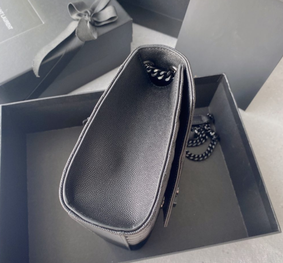 Saint Laurent Envelope Medium In Quilted Grain De Poudre Embossed Leather 487206