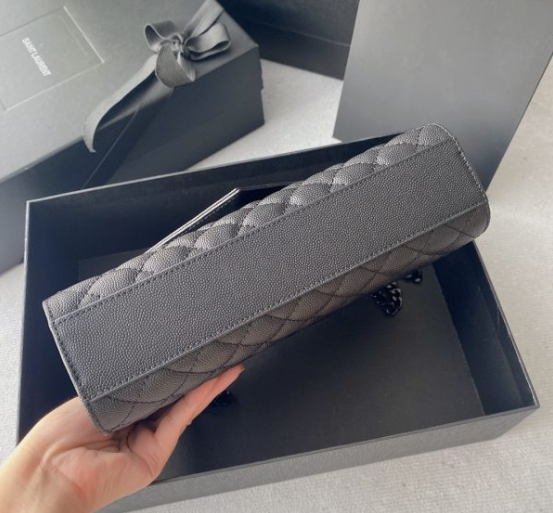 Saint Laurent Envelope Medium In Quilted Grain De Poudre Embossed Leather 487206