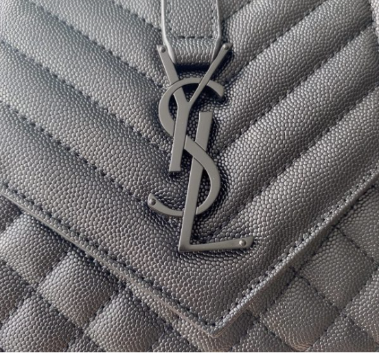 Saint Laurent Envelope Medium In Quilted Grain De Poudre Embossed Leather 487206