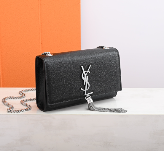 Saint Laurent Kate Small Tassel In Grain De Poudre Embossed Leather 474366