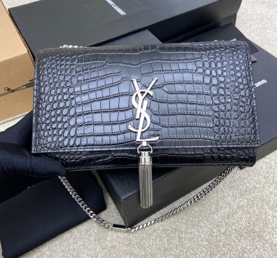 Saint Laurent Kate Small Tassel In Grain De Poudre Embossed Leather 474366