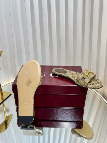 GG Classic Monogram Flat Slide