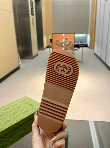 GG Monogram Buckle Platform Sandal