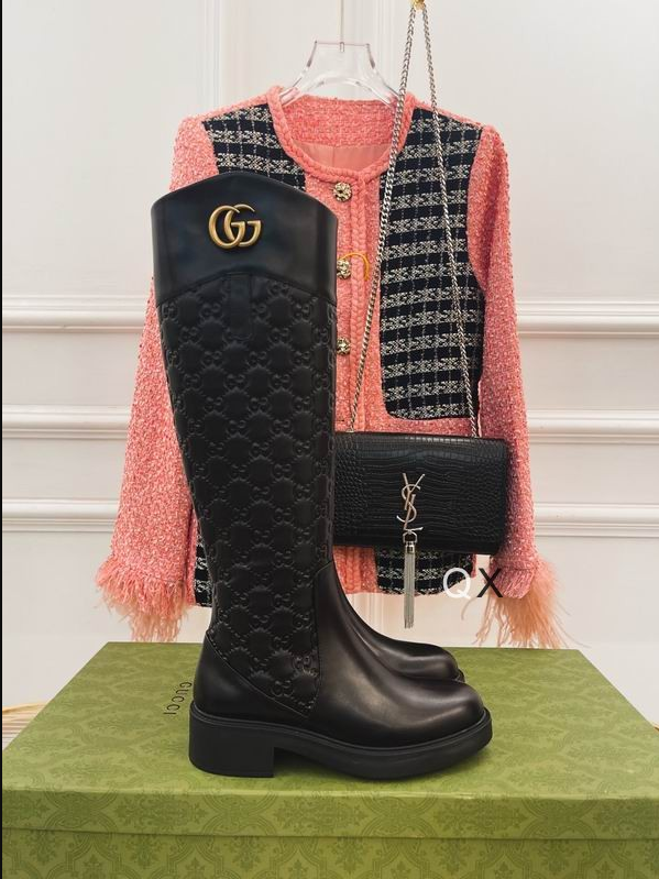 GG Obsidian Crest Knee-High Boots