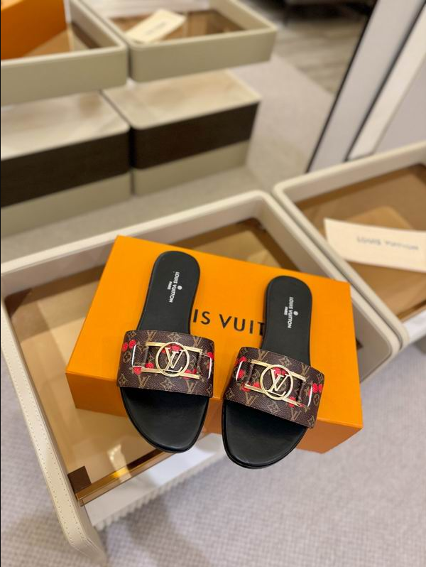 LV Heritage Monogram Buckle Slides