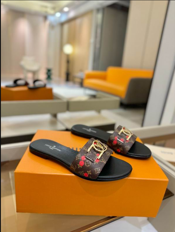 LV Heritage Monogram Buckle Slides