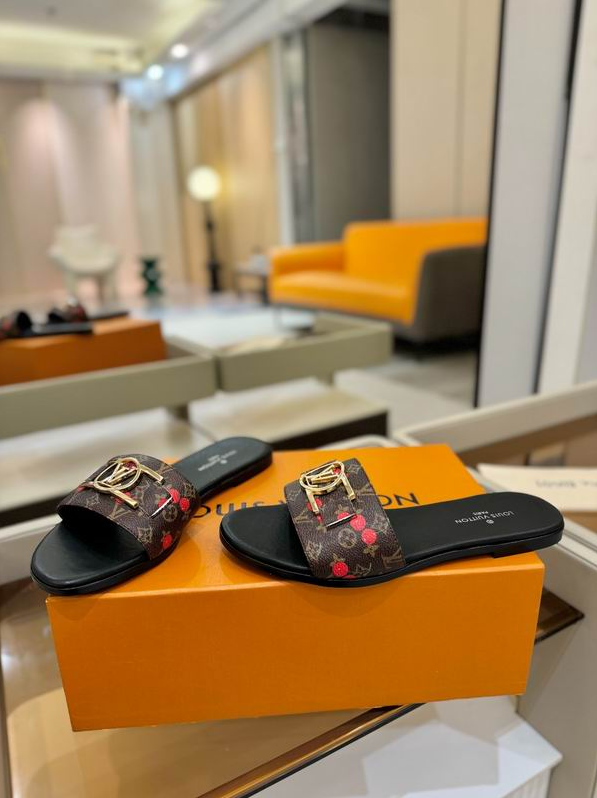 LV Heritage Monogram Buckle Slides