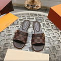 LV Heritage Check Luxe Slides