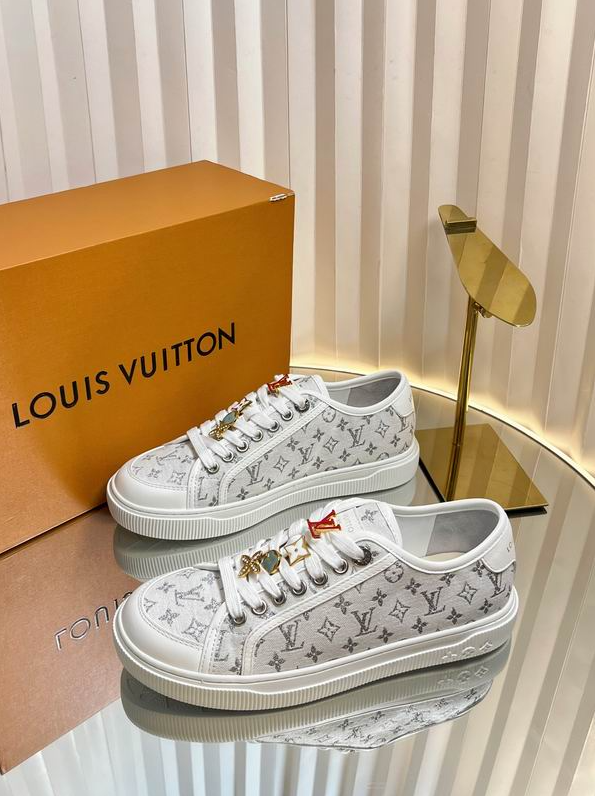 LV Ivory Crest Platform Sneakers