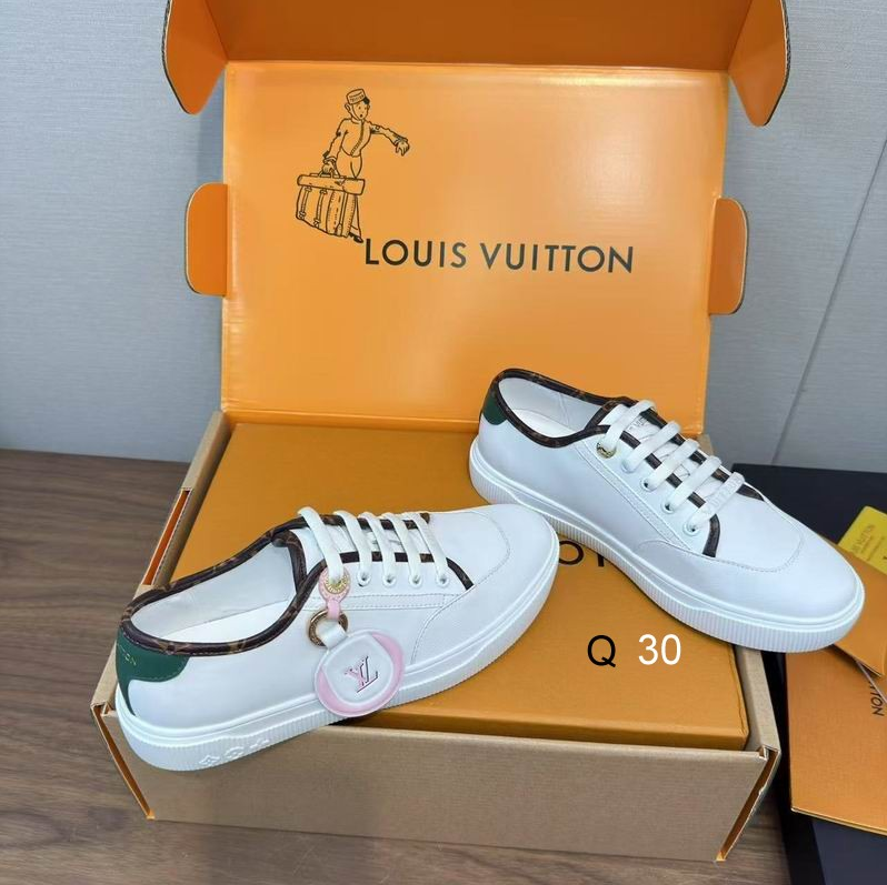LV Ivory Crest Leather Platform Sneaker