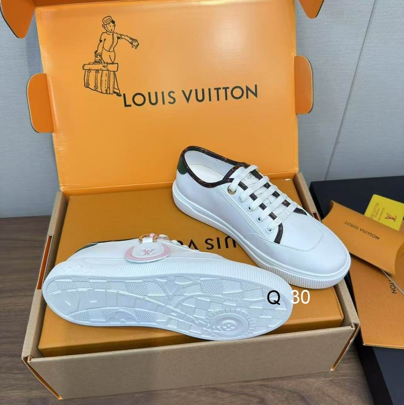 LV Ivory Crest Leather Platform Sneaker