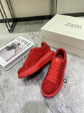 AMQ Crystal Crest Oversized Sneakers Red