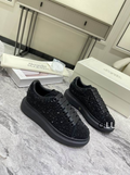AMQ Crystal Crest Oversized Sneakers Black