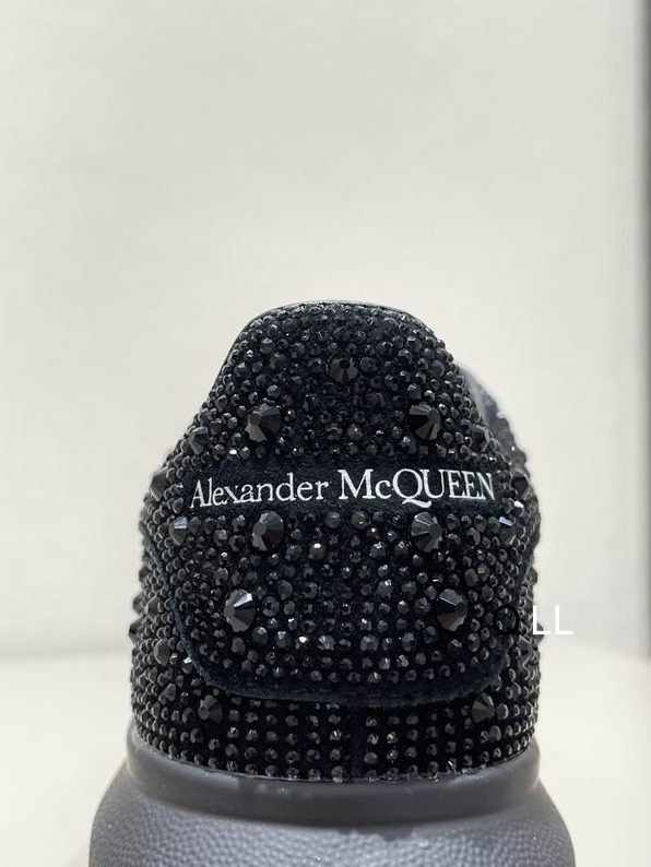 AMQ Crystal Crest Oversized Sneakers Black