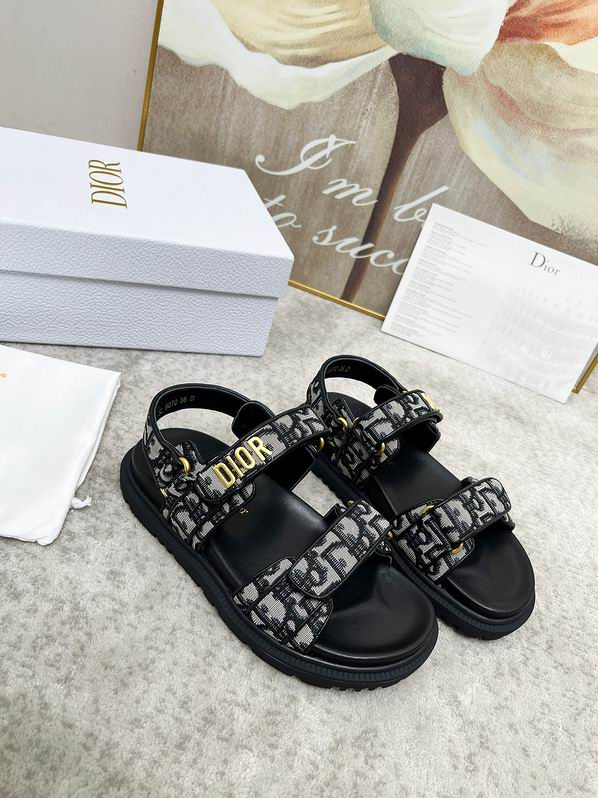 CD Monogram Utility Strap Sandals
