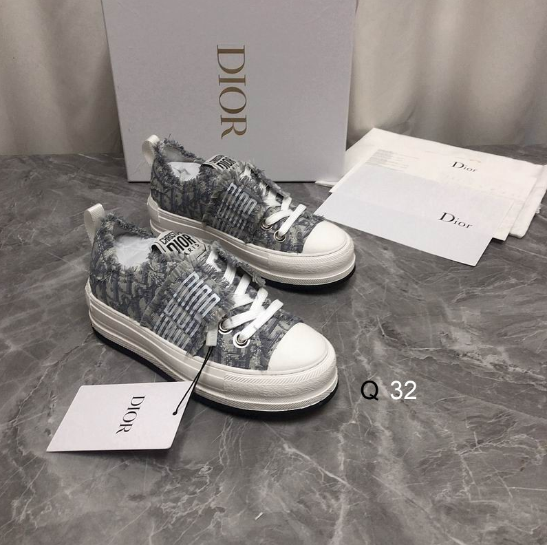 CD Oblique Canvas Platform Sneakers