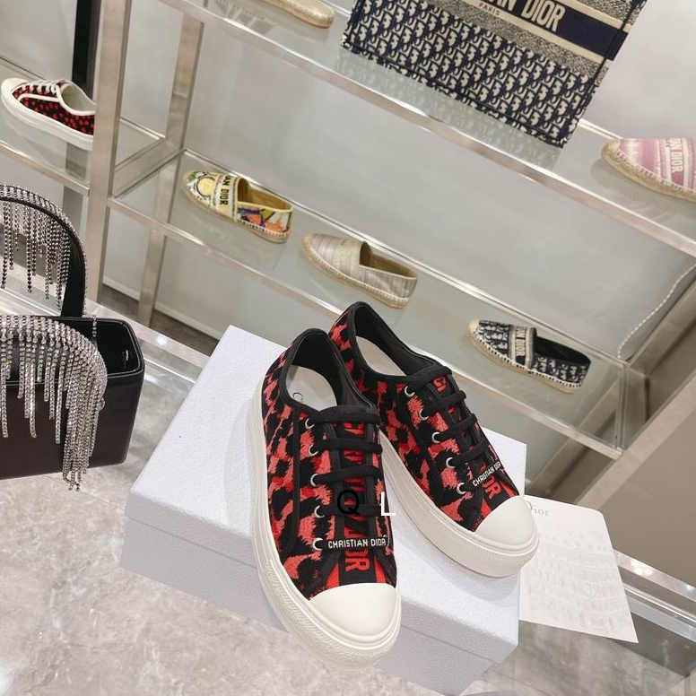 CD Animal Pattern Canvas Platform Sneakers