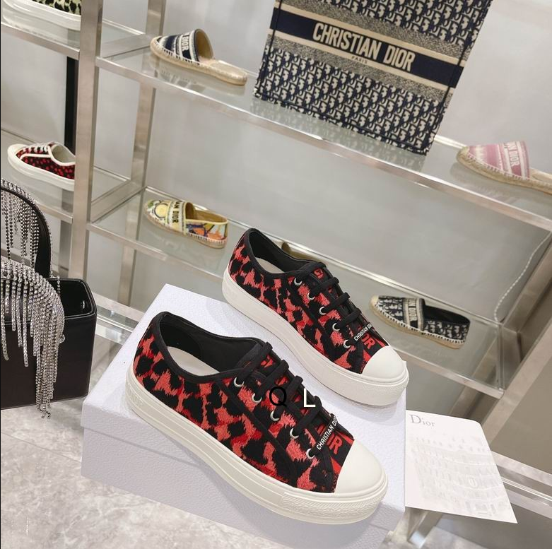 CD Animal Pattern Canvas Platform Sneakers