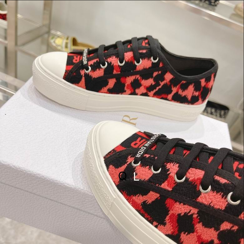 CD Animal Pattern Canvas Platform Sneakers