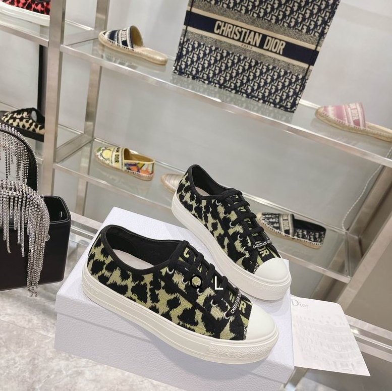 CD Animal Pattern Canvas Platform Sneakers
