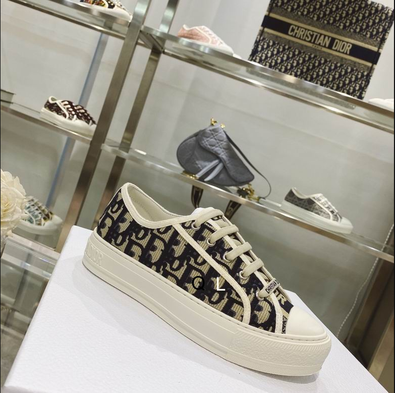 CD Canvas Monogram Low-Top Sneakers