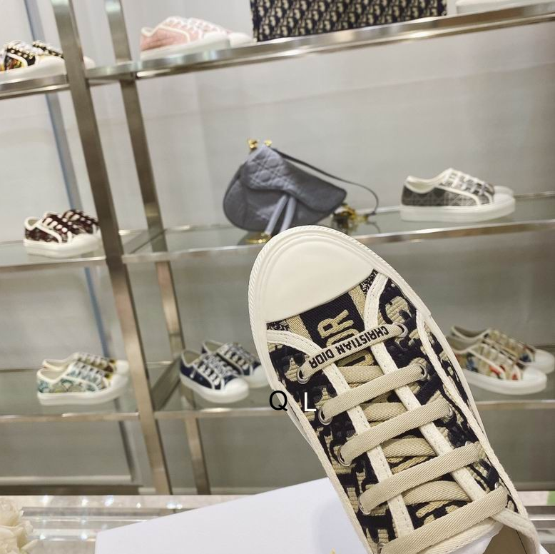 CD Canvas Monogram Low-Top Sneakers