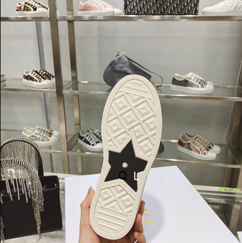 CD Canvas Monogram Low-Top Sneakers